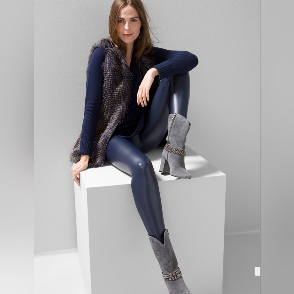 White House Black Market vegan leather leggings